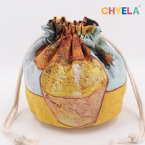 Van Gogh] Drawstring collection bag fabric oil painting tourism sub-bag travel luggage storage bag AP261