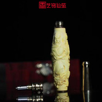 黄杨木双用精雕烟杆红木可清洗循环过滤器芯型手工旱烟斗配件男士
