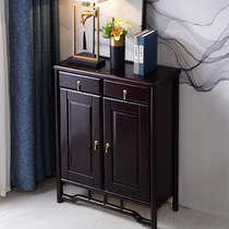 New Chinese Solid Wood Shoes Cabinet style Wooden Door Hall Cabinet Open 2 Doors Simple Shoe Rack Xuanguan Containing Shoes Closet