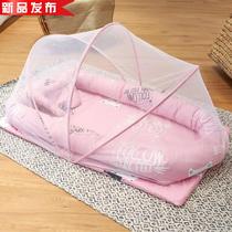 Summer freshmen baby children mosquito nets four sets with cotton q guardrails children mosquito nets small pillows mosquito nets bed nets