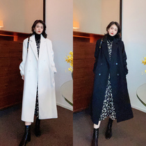 Woolen coat womens 2021 autumn and winter New long high-quality woolen coat slim Joker knit dress