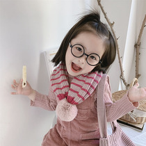 Winter childrens hat scarf dual-purpose wool knitted hat baby hat autumn and winter bib warm neck cover for men and women