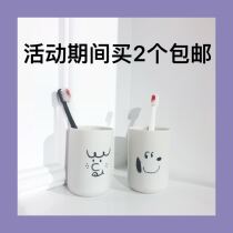 * Luna Girl*Homemade ins style desktop storage pen holder * Dog home washing mouthwash cup