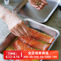 Japan la base stainless steel rectangular flat cake pallet tray disk asphalt disk suit