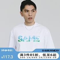 SAMESAME22SS summer butterfly digital printed short sleeve T-shirt round collar base LOGO Tide Card Lover