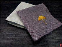 Ginkgo biloba embroidered handkerchief silk houndstooth diy material bag Men and women couples friends Mid-Autumn Festival Birthday gift