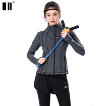 Single and double number yoga jacket womens zipper cardigan autumn quick-drying slim stand-up collar thin fitness clothes long-sleeved sportswear