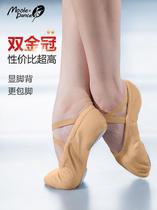 Meat Color Pink Dance Shoes Exam Grade Special Flat Bottom Shoes Soft Bottom Women Shoes Red Non-slip Baotou Breathable Boutique Ballet