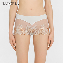 LA PERLA WOMENs UNDERWEAR LOVE STONE THIN SECTION LUXURY TRANSPARENT CUTOUT EMBROIDERED BOXER SHORTS