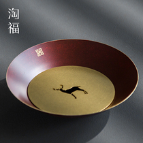 Pure copper kettle Dry bubble table Kung Fu tea accessories Teapot mat Tea ceremony zero matching pot Tea pot pot holder pot holder Pot pad Tea pad