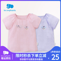Baby Girl house Girl clothing girl baby Han version Little Princess T-shirt Child short sleeve blouses Shoulder Sleeves Printed T-shirt Summer New