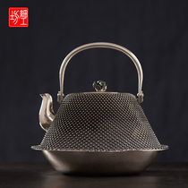 Silver pot sterling silver 9999 kettle pure handmade a Japanese fine workshop silver pot sterling silver teapot tea set