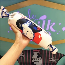 Creative personality simulation funny fashion White Rabbit pencil bag ins female students Net red snacks fun candy bag