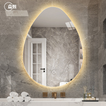 Everyone wants simple special-shaped smart bathroom mirror frameless led luminous mirror wall-mounted toilet anti-fog dressing mirror