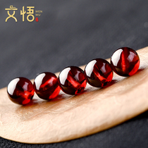 Natural 6a wine red garnet bracelet loose beads single handmade diy beaded material bag crystal accessories