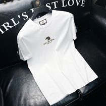 Eurostock Summer thin water soft cotton white round collar t-shirt male body Eagle Press Gel process Compassionate Short Sleeve Men
