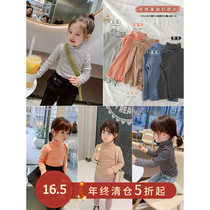 Childrens clothing spring 2021 new girls foreign style base shirt female baby striped long sleeve T-shirt children Korean top