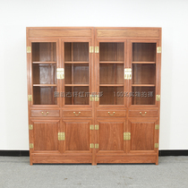 Red Wood Bookcase Chinese Great Fruits Purple Sandalwood Bookcase Myanmar Flowers Pear Wood Bookcase Combo Full Solid Wood Book House Furniture