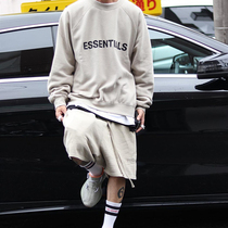 fg essentials fog fear of god double line new chest letter pressure glue round neck sweater tide