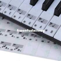 Transparent 61 Key Electronic Keyboard Stickers 88 Key Piano