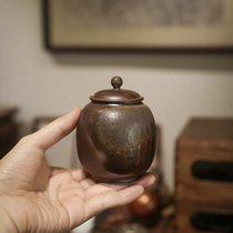 Taofu Jingdezhen Wang Gelin Chaiyao small tea warehouse tea jar coarse pottery sealed tank ceramic small kung fu tea set