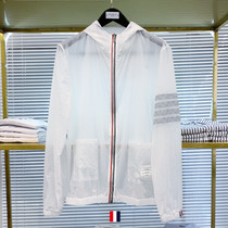 Silver Childrens Day Thom Browne 20 new sunscreen clothing TB ultra-thin jacket male and female cardigan sunscreen
