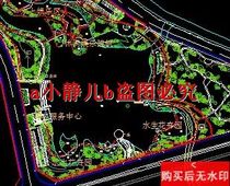 A wetland park general plan cad drawing architectural dwg drawing