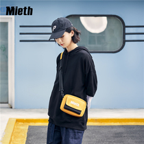 Mieth Tide Card New Canvas Single Shoulder Inclined Satchel Small Square Bag Men Light Casual Little Bag Brief Satchel Women Wave