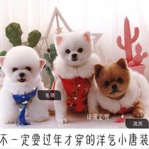 Give me this Tang suit I can flip the whole Earth pet dog clothes autumn and winter Chinese style New year clothes