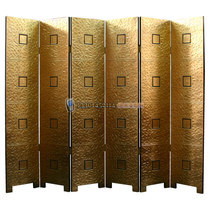 Yangzhou lacquerware Neoclassical lacquer art Home decoration carved paint dark carved full paste gold six-fold screen entrance partition customization