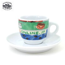 Blue thickened wall of Italian Orker Gumboldt Espresso condensed coffee cup subject coffee
