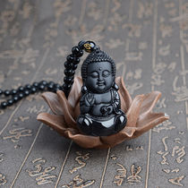 RMBone kayak natural black dazzling stone frosted baby Buddhas pendant amulet pendant ampholor pendant jewellery pint