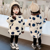 Girls down cotton-padded clothes New style 1-3-year-old baby autumn and winter clothes thick cotton-padded clothes baby childrens cotton-padded jacket