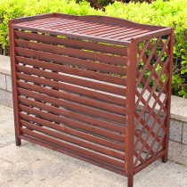 Outdoor balcony Wooden outdoor anti-corrosion wood Air conditioning outside the machine flower rack Wood solid wood decoration outside the hood storage shelf