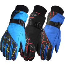 Childrens gloves winter boy waterproof five-finger boy girl warm girl primary school student playing snow baby ski gloves