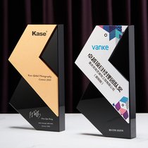 Creative Crystal Trophy Customized Metal Medals Annual Meeting Excellent Staff Awards High-end Trophy Customized