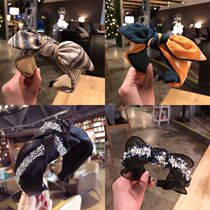 South Koreas new wide-brimmed face wash wild womens hairband fresh and cute hairpin hairpin adult net red card headdress products