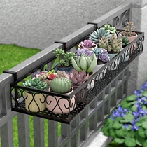 Balcony flower rack hanging iron guardrail flowerpot rack fleshy railing flower rack indoor windowsill rack