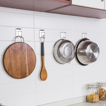 304 stainless steel adhesive hook no hole paste Wall Wall wall hook kitchen bathroom no trace single hook 3M adhesive