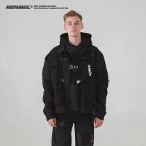 RUNNINWHEEL workwear jacket mens autumn and winter coach jacket Mens autumn and winter jacket Mens ins tide all-match