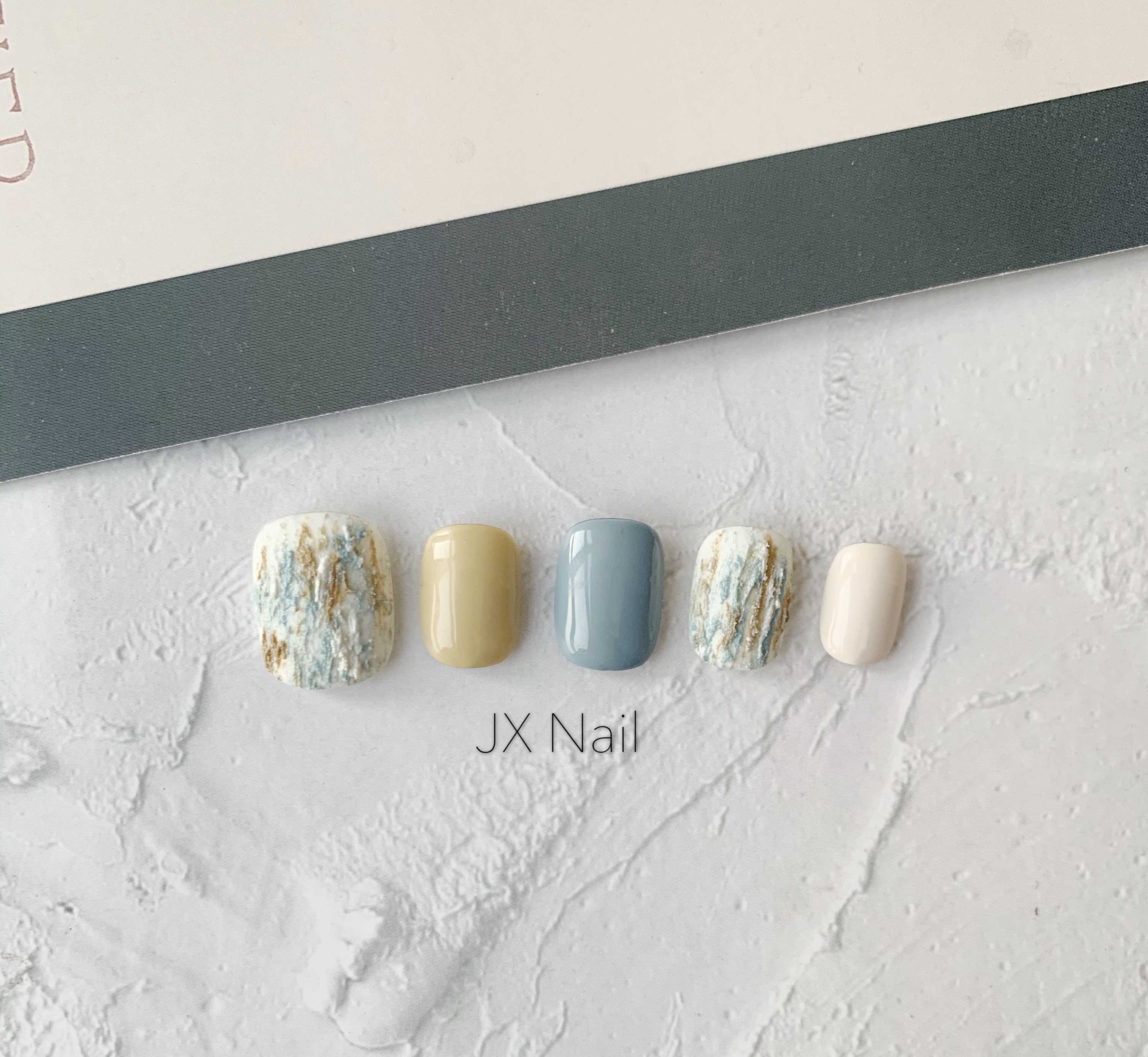 Baroque oil painting style manicure piece manual phototherapy wearing nail false nail sticker INS style hand-painted long and short tools