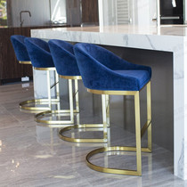 Nordic metal bar chair modern minimalist light luxury home front bar stool bar chair bar front high chair