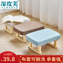 Solid wood children small stools Home baby Adults Sofa Stool Fashion short stool Bench Cloth Art Door Hall Changing Shoes benches