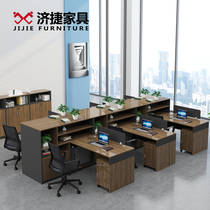 Screen Finance station staff office table and chair combination 4 people 6 office computer staff simple modern