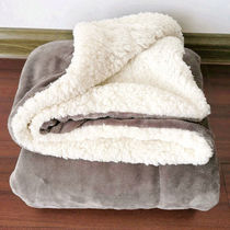 Small blanket quilt double layer thick warm single female office sofa cover leg nap winter coral velvet blanket