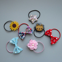 Childrens hair cord baby Hairband little girl hair rope cute bow hair accessories Sunflower Rubber Band