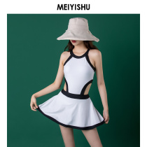 White Swimsuit Womens Bubble Hot Springs Conjoined Veil slim swimsuit 2022 New South Korea Ins student conservative