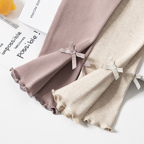 Girls beat bottom pants for spring autumn and fall outside wearing foreign air spring clothing womens baby sashimi pants for childrens long pants 2022 new