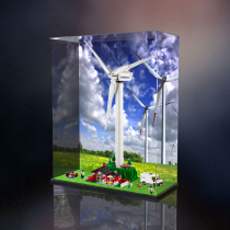 Acrylic display box for Lego 10268 Stas wind turbine building block model transparent dustproof