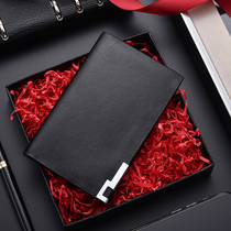 Real cow leather card bag men's ultra-thin card clip exquisite high-grade business card clip simple card bag large capacity multi-card personality bag